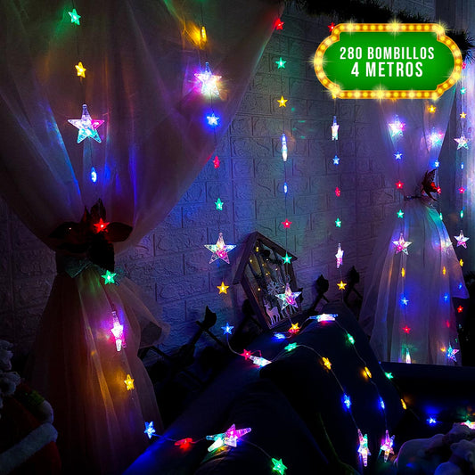 Cortina LED Estrellas 4x2M Navidad 1655